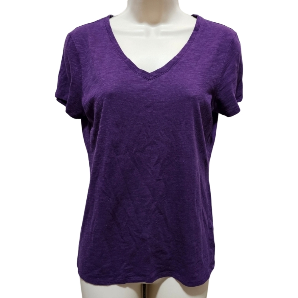 Women's Curfew Purple V-neck T-shirt